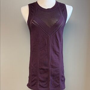 Athleta Seamless Mesh Tank Top Plum Purple Women’s L